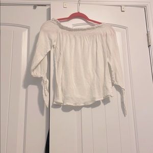 White off shoulder shirt
